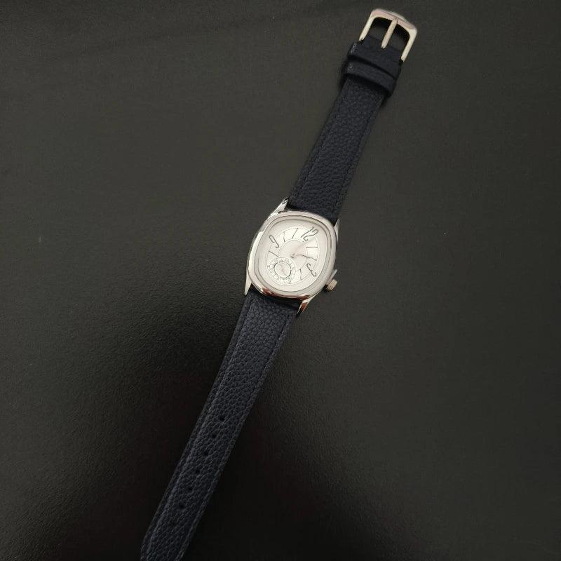 Luxury 36mm Twisted Design Watch | Retro Punk Aesthetic Iced Out Watch | Niche Irregular Quartz Timepiece | Unisex Gold Silver Bronze | Caratix - CaratixJewelry